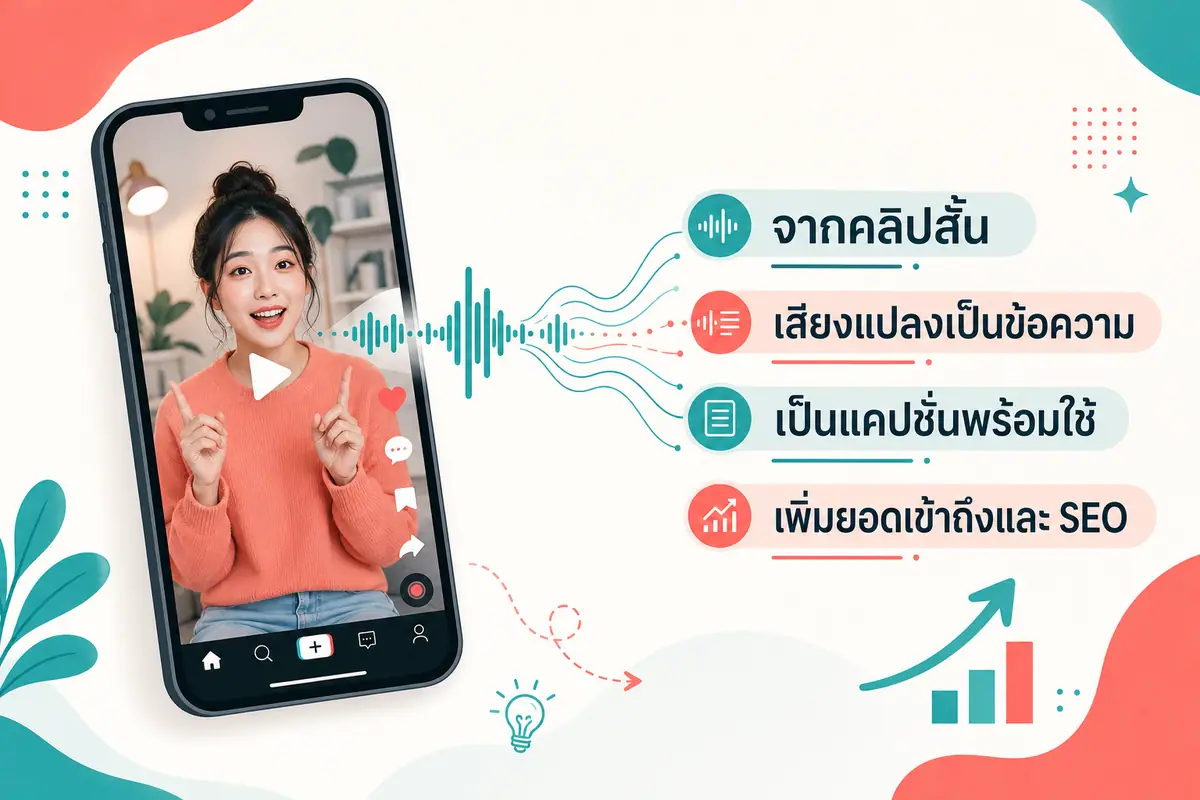 ถอดเสียง TikTok เป็นข้อความ ภาษาไทย: คู่มือครีเอเตอร์ 2026