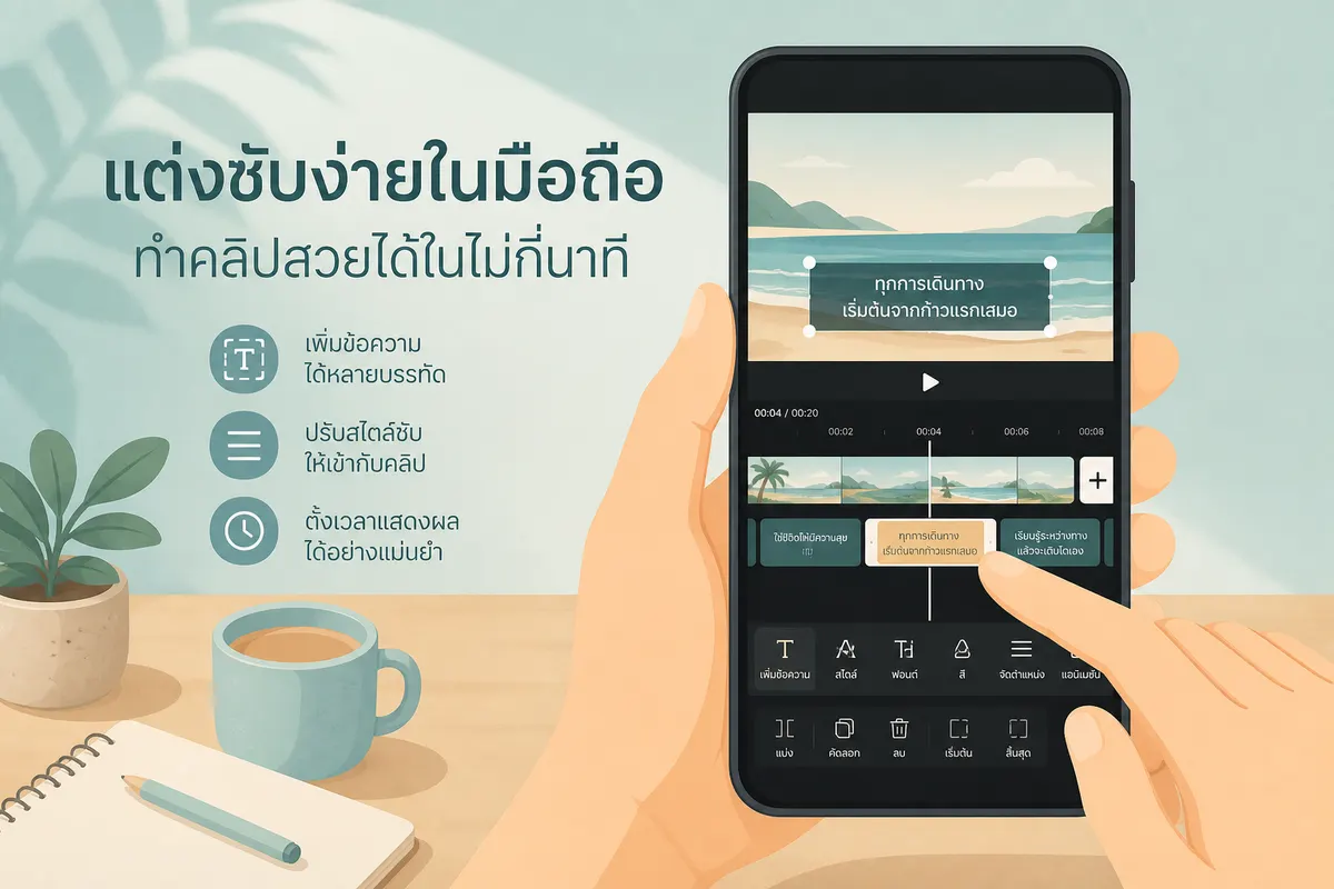 แก้ซับใน CapCut จากไฟล์ SRT: เวิร์กโฟลว์ครีเอเตอร์ไทย