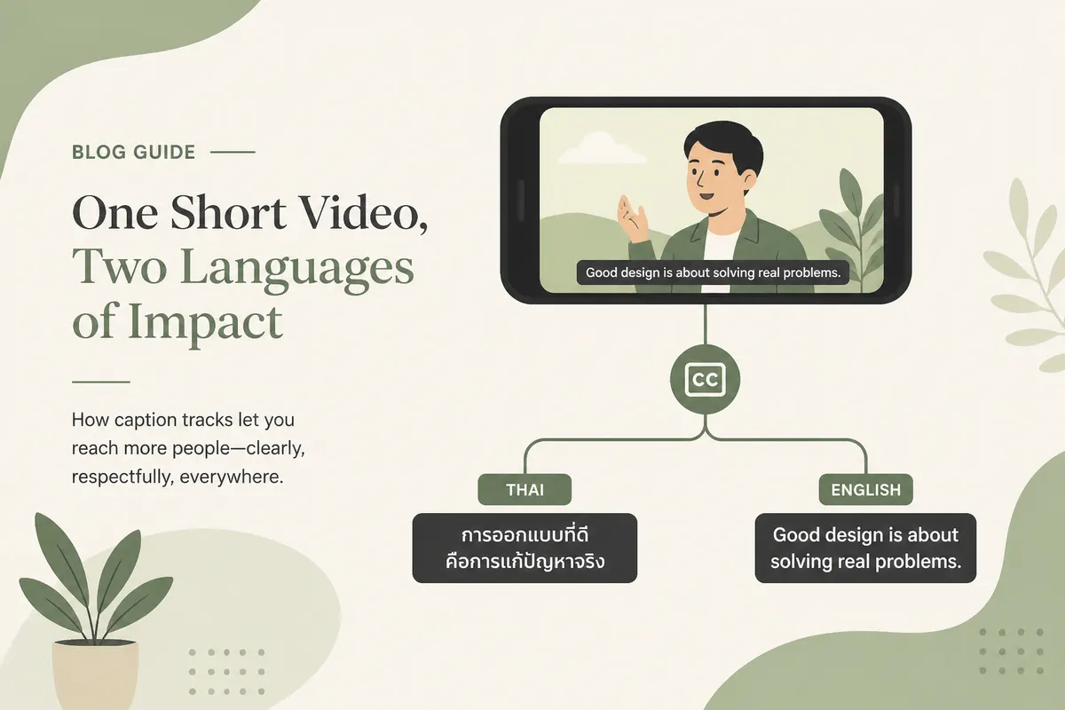 ซับหลายภาษาคลิปสั้น: ถอดก่อน แปลทีหลัง แล้วค่อยลง TikTok